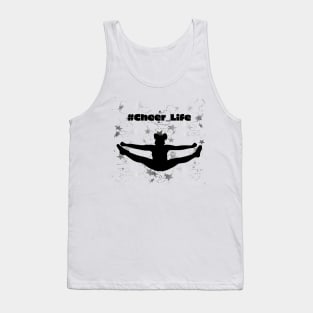 #cheer_Life Design with Silver Star Background Style 3 Tank Top